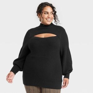 Target mock turtlneck cut out sweater 2X NWT